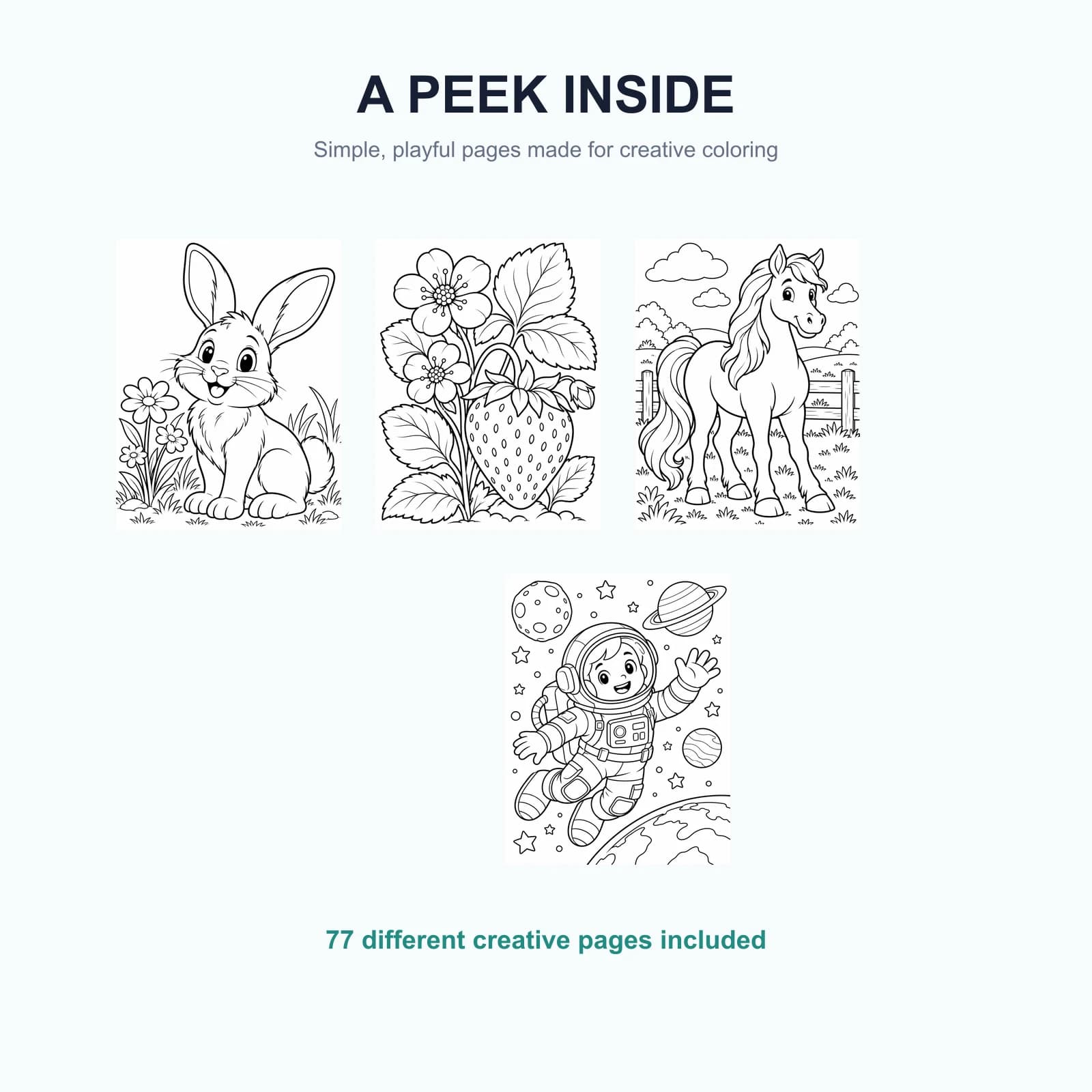 Interior coloring page preview from Coloring Adventures Vol. 1